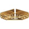 TATAY Mensola Bagno Senza Foratura Mensola Doccia Angolare in Alluminio | Include Viti e Sistema di Fissaggio Quick Fix | Resistente all'Umidità | Moderno | 20 x 5,5 x 20 cm - Modello Serenity - Oro