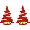 Alessi Set di Due Segnaposto a Forma di Albero di Natale, Rosso, Standard, BM16S2 R