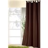 heimtexland® tenda decorativa con passanti e nastro arricciato, tinta unita, color marrone cioccolato, 245 x 140 cm (altezza x larghezza), oscurante ma lascia passare la luce, colore marrone scuro naturale opaco, con bella caduta leggera, tessuto Ökotex …