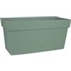 EDA - Muret Toscana 80 cm - Fioriera con ruote - Volume 74 L - con riserva d'acqua e griglia filtrante + scivolo di irrigazione - 79 x 35 x 39 cm - Verde alloro