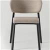 Point House Sedia Beba Curvy imbottita di Point House