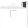 Divina Garden Telo laterale 3x2mt bianco impermeabile con finestra per gazebo richiudibile 3x3mt