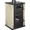 Divina Fire Stufa A Legna Con Forno 27,6Kw Termostufa boiler 38lt Elsa Beige