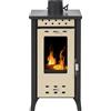 Divina Fire Stufa A Legna Matilde Beige potenza 7,7 Kw L33xp38,5xh74