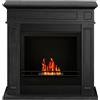 Divina Fire Camino a bioetanolo biocamino da terra JEFFERSON Nero L 89,5 x H90,5 x P28