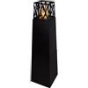 Divina Fire Camino a bioetanolo da giardino per esterno Vulcano Nero 40x40x145