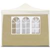 Divina Garden Telo laterale 3x2m beige con finestre per gazebo richiudibile 3x3mt