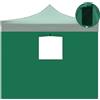 Divina Garden Telo laterale 3x2mt verde impermeabile con finestra per gazebo richiudibile 3x3mt