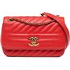 CHANEL Pre-Owned - Borsa a tracolla Diagonal Quilted Goatskin Flap piccola 2016-2017 - Donna - pelle di capra - Taglia unica - Rosso