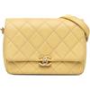 CHANEL Pre-Owned - Borsa a tracolla Caviar Chain Melody Flap piccola 2021-2024 - Donna - pelle caviar - Taglia unica - Giallo