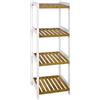 HAKU Scaffale Natura, Bianco, Bamboo, MDF - Dim. L 35 cm x A 112 cm x P 33 cm, Stile Scandinavo