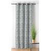 Linder - Tenda Tessuti Upciclato/Riciclata - Tessuto e tinto in Francia - Stile etnico - Finitura occhielli Colore canna di fucile - Colore Verde smeraldo - Dimensioni 140 x 240 cm - Collezione