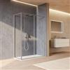DEGHI Box doccia 140x90 cm scorrevole dx vetro anticalcare trasparente profilo cromo 200h - Helena