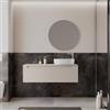 DEGHI Mobile bagno portalavabo 120 cm cashmere cannettato con lavabo dx e specchio - Deck
