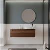 DEGHI Mobile bagno portalavabo 120 cm rovere deciso con lavabo dx e specchio - Deck