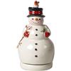 VILLEROY & BOCH Nostalgic Melody pupazzo di Neve Rotante 17cm Decorazione Natale