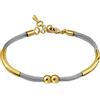 VIORET Bracciale da donna - Regali originali per donne, Regali per donne, Regali di compleanno per donne, Regali originali (15,5 cm, 16,5 cm e 17,5 cm. Palline da 6 mm) (Grigio, Placcato in oro)