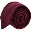 King & Priory Cravatta in lana bordeaux, cravatta da uomo, Borgogna, Taglia unica