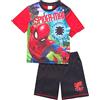 Marvel Spiderman - Pigiama corto da bambino, Nero , 9-10 Years