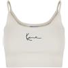 Karl Kani Top da donna KW-TP021-003-06 Small Signature Essential Crop Top, bianco, s