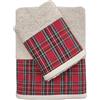 Cieffepi Home Collections SCOZIA - Set Spugna Natalizio 2 Asciugamani (Viso + Ospite) (Noce)