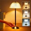 Lixada Lampada da Tavolo Senza Fili, Dimmerabile Abat Jour da Comodino Cristallo,3 Colori Lampada LED Ricaricabile Lampada da Comodino, Camera, Salotto, Ufficio, Bar, Ristoranti Lampada da Tavolo