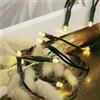 hellum LED mini luci da fata per interni, 10 mini luci LED, 135 cm di lunghezza illuminata, con spina, cavo verde, bianco caldo per interni, albero di Natale 577532