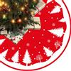 MUXIWOM Gonne Albero di Natale 120cm Rotondo Tappeto Sotto Albero di Natale Copri Base per Decorazioni per Feste Natalizie(A)