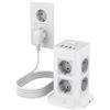 TESSAN Ciabatta Multipresa con 4 USB, Multi presa Elettrica 5 Metri, Presa Protezione Sovratensione con Interruttore