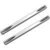 Silkwish 2 perni quadrati 8 mm x 120 mm - perno quadrato in acciaio per finestra e maniglia - per maniglia della porta, set di manopole, serratura per porta di casa, colore argento