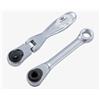 TOPWAY 2 Pezzi Mini Chiavi a Cricchetto Set 1/4", Testa Flessibile Bloccabile 72 Denti Cricchetto Reversibile a Sgancio Rapido, Chiave a Cricchetto a Doppia Estremità