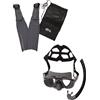 C4 KIT SET STORM CON PINNE + MASCHERA MARTIAN SNORKEL MESH BAG PORTA Boccaglio