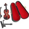 Dekaim Modello di strumento musicale, Modello di violino in miniatura, Ornamenti artigianali di legno, Con il supporto, Accessori per la casa delle bambole, Regalo