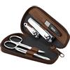 marQus Set per la Manicure - Include 5 Pezzi con Lima di Solingen. Astuccio elegante e pratico, ideale per Uomo e Donna. Perfetto per la cura delle Unghie a casa o in viaggio. Design compatto e funzionale
