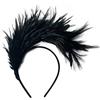 ISAKEN Fascia per Capelli con Piume Anni 20 - Cerchietti Donna, Fascinator Cerimonia, Copricapo per Matrimoni e Tea Party