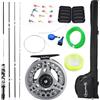 Sougayilang Kit Standard per Pesca a Mosca Combo Starter, peso 5/6 canna da mosca 9' con impugnatura SuperPolymer, accessori, mulinello da mosca CNC, borsa da trasporto, scatola portamosche e mosche