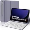 SENGBIRCH Custodia con Tastiera per Samsung Galaxy Tab S10FE 10.9 2025/S9 FE 10.9 2023/S9 11 2023, Italiano QWERTY Tastiera Bluetooth Staccabile per Samsung Tab S10FE/S9 FE 10.9/S9 11, Viola