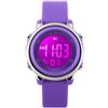 Dayllon Bambini Orologio Digitale Sport All'aperto 50M Impermeabile Orologi Elettronici Sveglia 12/24 H Cronometro Calendario Ragazzo Ragazza Orologio da Polso, Viola e argento., Digitale