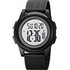 SKMEI Orologio sportivo digitale da uomo, ultra sottile, quadrante grande, impermeabile, con cronometro, conto alla rovescia, timer, funzione sveglia, doppio fuso orario con retroilluminazione a LED,