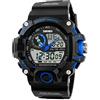 SKMEI Orologio digitale militare impermeabile LED multifunzionale sport mimetico orologio da polso elettronico, blu,, Blu, Cinturino