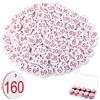 Tenare 1-200 Numeri da Tavolo in Plastica, Etichette Numeriche Identificative Piccole Impermeabili con Foro per Guardaroba, Ristoranti, Hotel, senza Portachiavi (Bianco e Rosso)