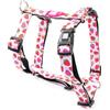 Max & Molly Urban Pets Max & Molly - Pettorina per cani a forma di H, ultrabequemes in neoprene per cani di taglia media, imbottitura Strawberry Dream/M, sicura e ultraleggera, comfort per il tuo fedele compagno