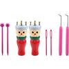 Giuneuow French Knitter Tool Confezione da 2, Set di per Maglieria nel Legno Bobina per Maglieria Bambola Giocattolo per Maglieria per Braccialetti, ECC