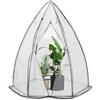 VOUNOT® Serra da Giardino, Serra da Balcone Invernale con Porta a Cerniera e Finestra a Rete, per Verdure, Piante, Fiori, 160x160x180cm, Bianco