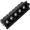 Faro LED Incasso 12W Nero Rettangolare Foro 140x35mm CRI92 Colore Bianco Naturale 4.000K