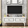 Hanah Home Supporto per TV, melammina, Bianco, Taglia Unica
