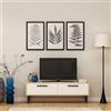 Hanah Home Supporto per TV, melammina, Sapphire Oak White, Taglia Unica