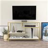 Hanah Home Supporto per TV, melammina, Oro Bianco, Taglia Unica