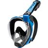 Cressi Duke, Maschera Integrale Grande Visione Snorkeling con Tubo Dry Unisex Adulto, Argento (Clear), M/L