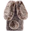 BLOTECH Peluche Custodia Cover per TCL 40 SE,Custodia Coniglio Peluche Custodia Peloso Carino Protettiva Fluffy Cover Faux Pelliccia Bambine Copertura Caso per TCL 40 SE - Marrone